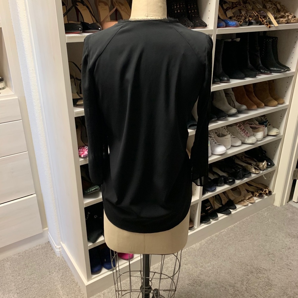 T Tahari cold shoulder blouse
